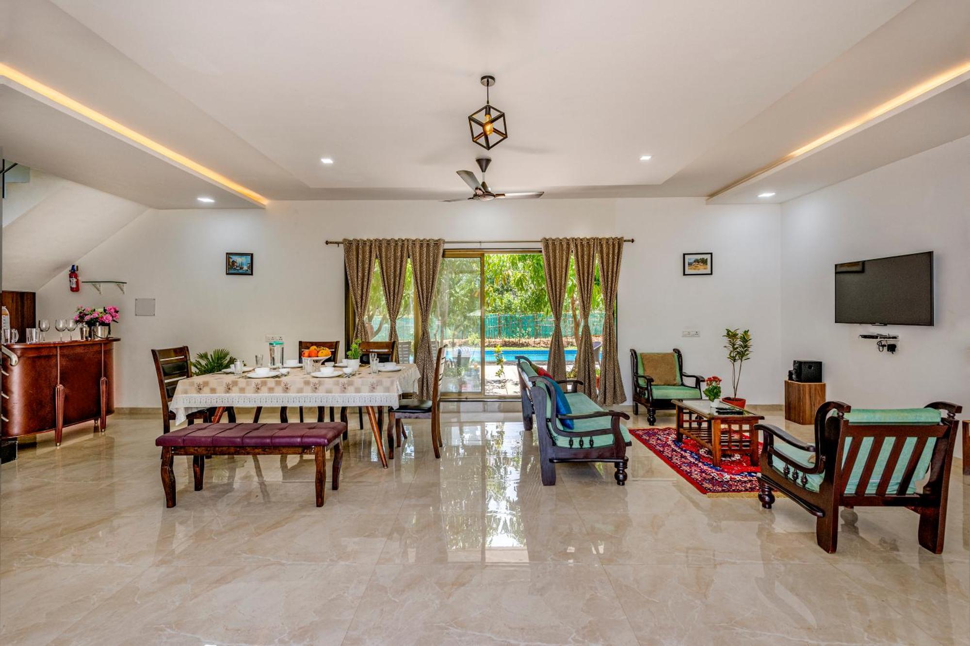 Saffronstays Lakeview Nivara - Farm Stay Villa With Private Pool Near Pune Exteriör bild