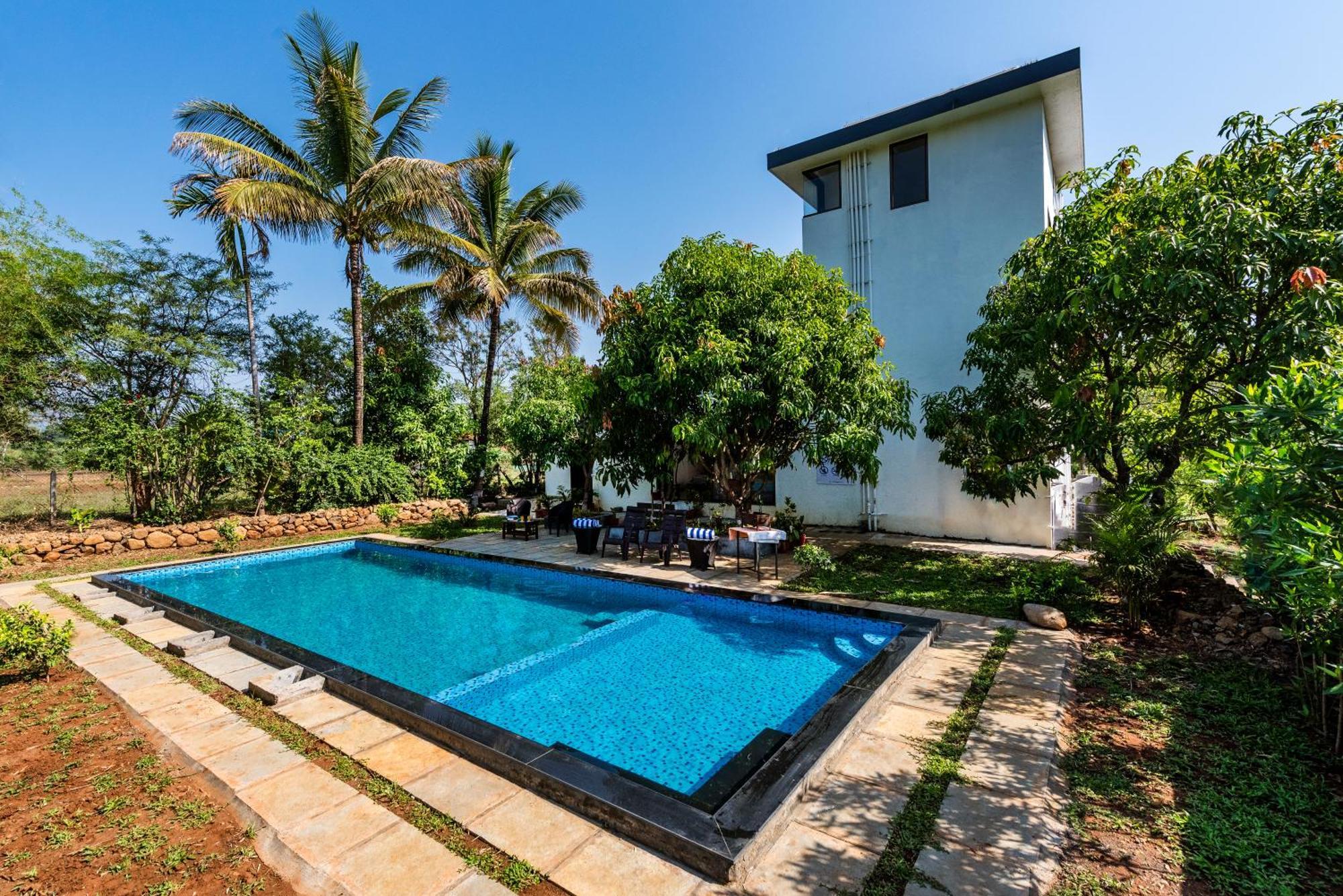 Saffronstays Lakeview Nivara - Farm Stay Villa With Private Pool Near Pune Exteriör bild